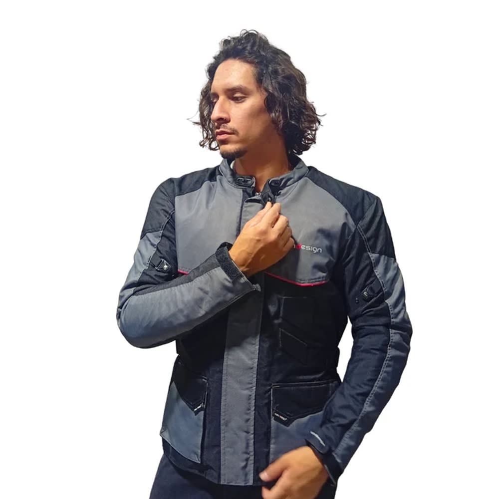 CHAQUETA TOURING WILD GRIS PARA MOTO | PROTECCIÓN, CONFORT Y VERSATILIDAD4