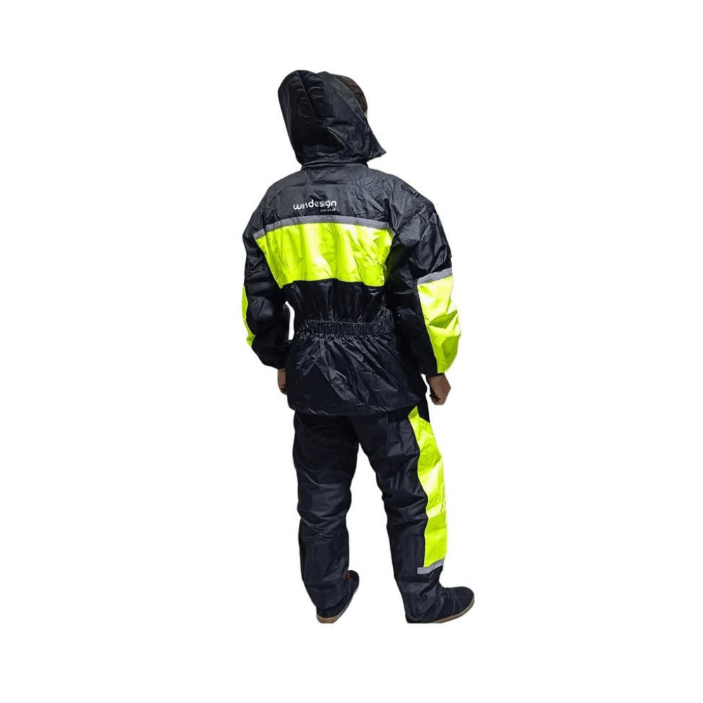 TRAJE DE LLUVIA IMPERMEABLE PARA MOTO REFLECTANTE 2 PIEZAS4