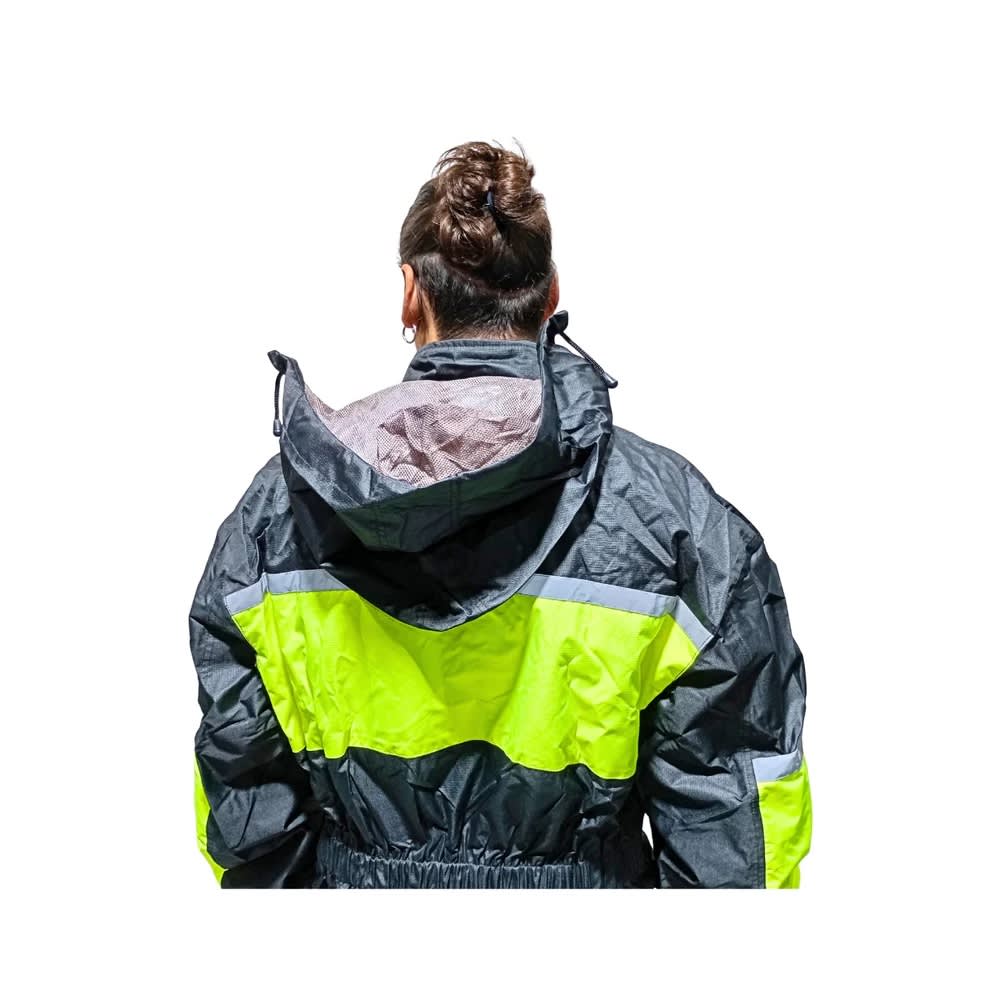 TRAJE DE LLUVIA IMPERMEABLE PARA MOTO REFLECTANTE 2 PIEZAS | PROTECCIÓN TOTAL CONTRA LA LLUVIA4