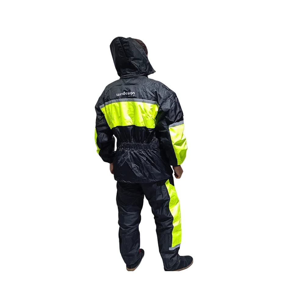 TRAJE DE LLUVIA IMPERMEABLE PARA MOTO REFLECTANTE 2 PIEZAS | PROTECCIÓN TOTAL CONTRA LA LLUVIA5