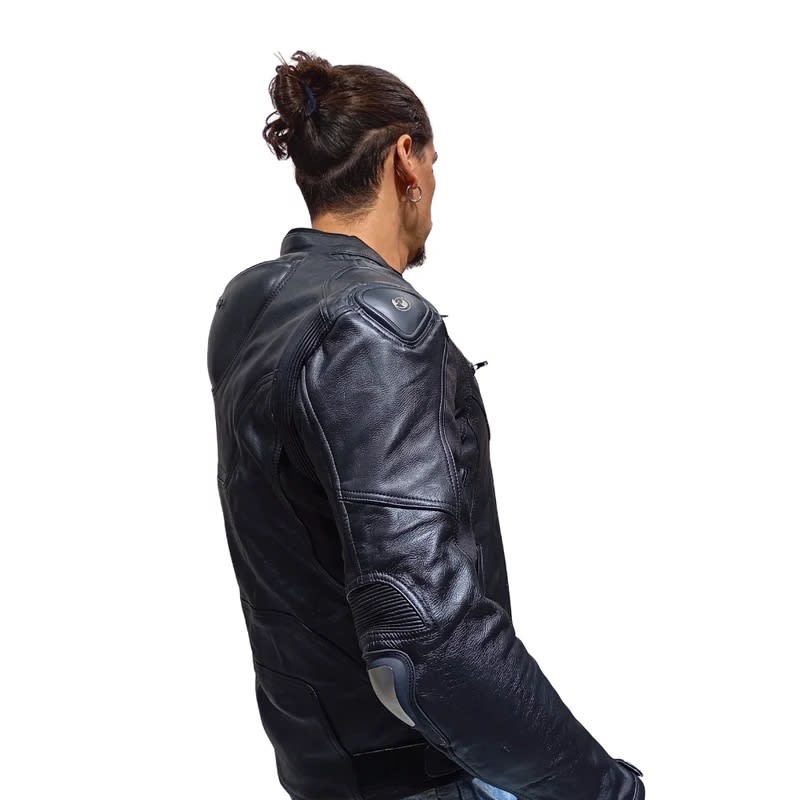 CHAQUETA MOTO CUERO MERCURIO CON JOROBA HUMP | PROTECCIÓN, ESTILO Y RENDIMIENTO DEPORTIVO2
