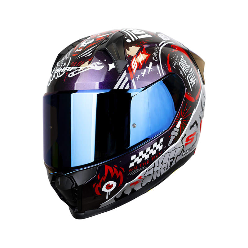 CASCO SHAFT 560 EVO MOTION V2 CAMALEÓN ROJO | CERTIFICADO ECE 22.063