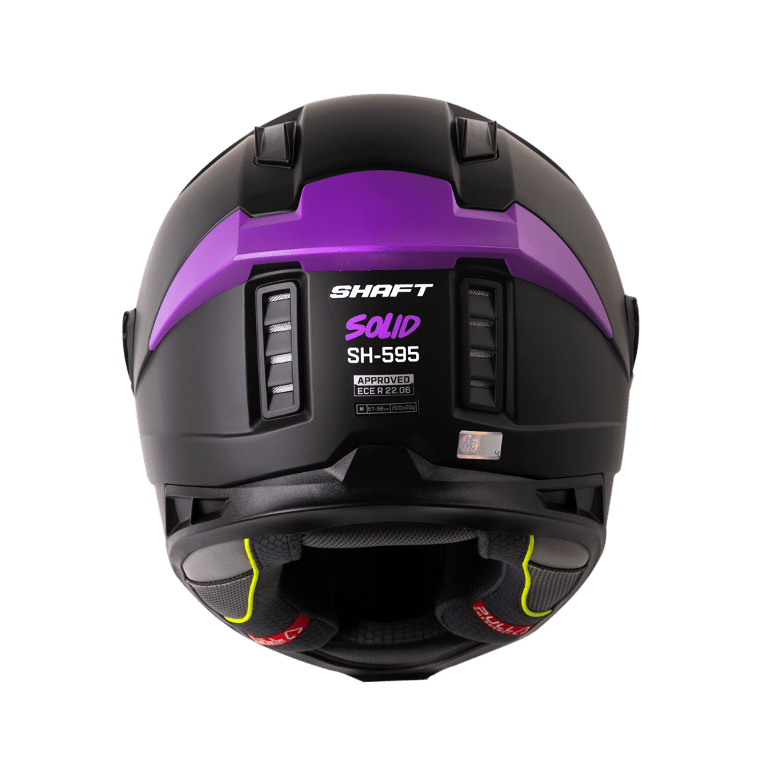 CASCO SHAFT 595 SOLID NEGRO MORADO | ATRÉVETE A DESTACAR EN CADA RECORRIDO3