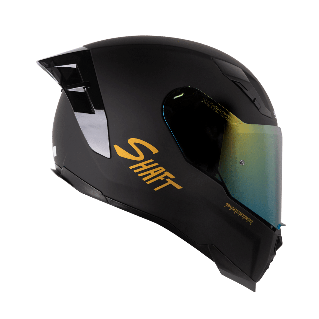 CASCO SHAFT 562R SOLID NEGRO DORADO | ELEGANCIA Y RENDIMIENTO EN CADA KILÓMETRO2