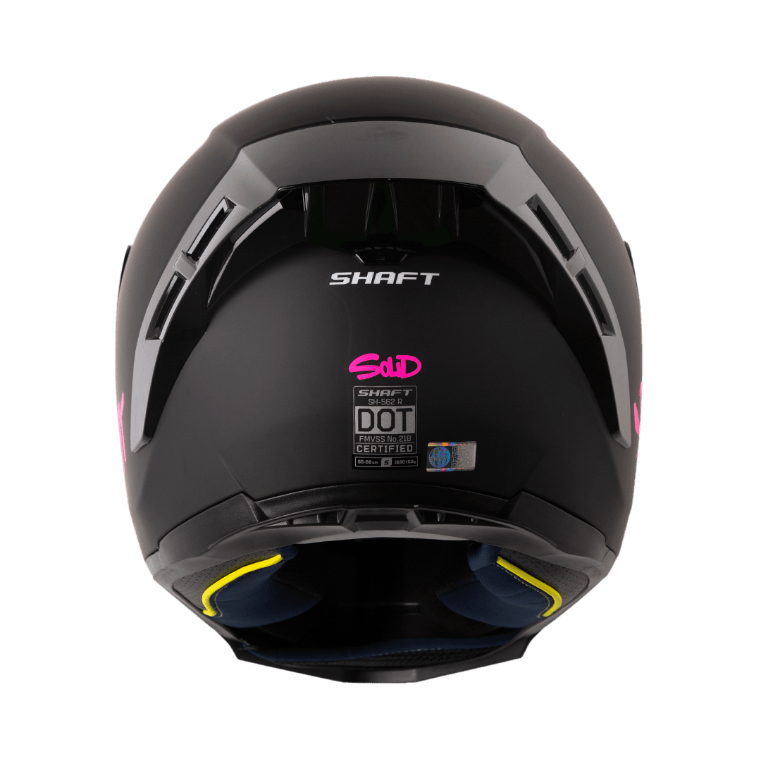 CASCO SHAFT 562R SOLID NEGRO FUCSIA | EXPRESA TU ESTILO CON MÁXIMA PROTECCIÓN3
