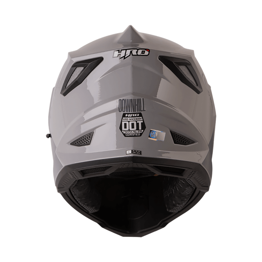 CASCO HRO MX-330DV DOWNHILL GRIS GRIS | CASCO MULTIPROPÓSITO CERTIFICADO DOT CON DOBLE VISOR2
