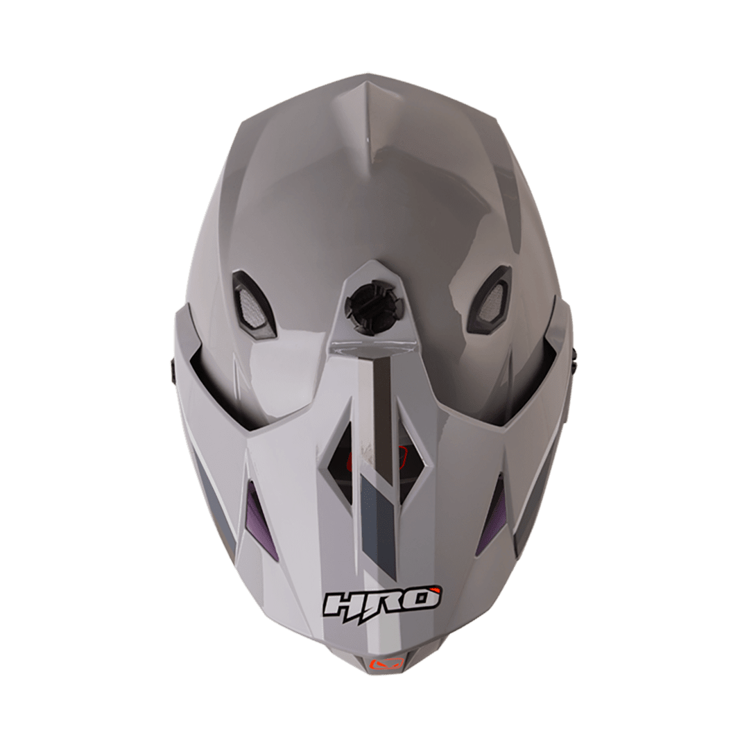 CASCO HRO MX-330DV DOWNHILL GRIS GRIS | CASCO MULTIPROPÓSITO CERTIFICADO DOT CON DOBLE VISOR3