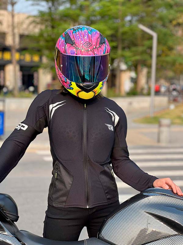 Chaqueta para moto mujer con protecciones tiger racing tr-h5s1