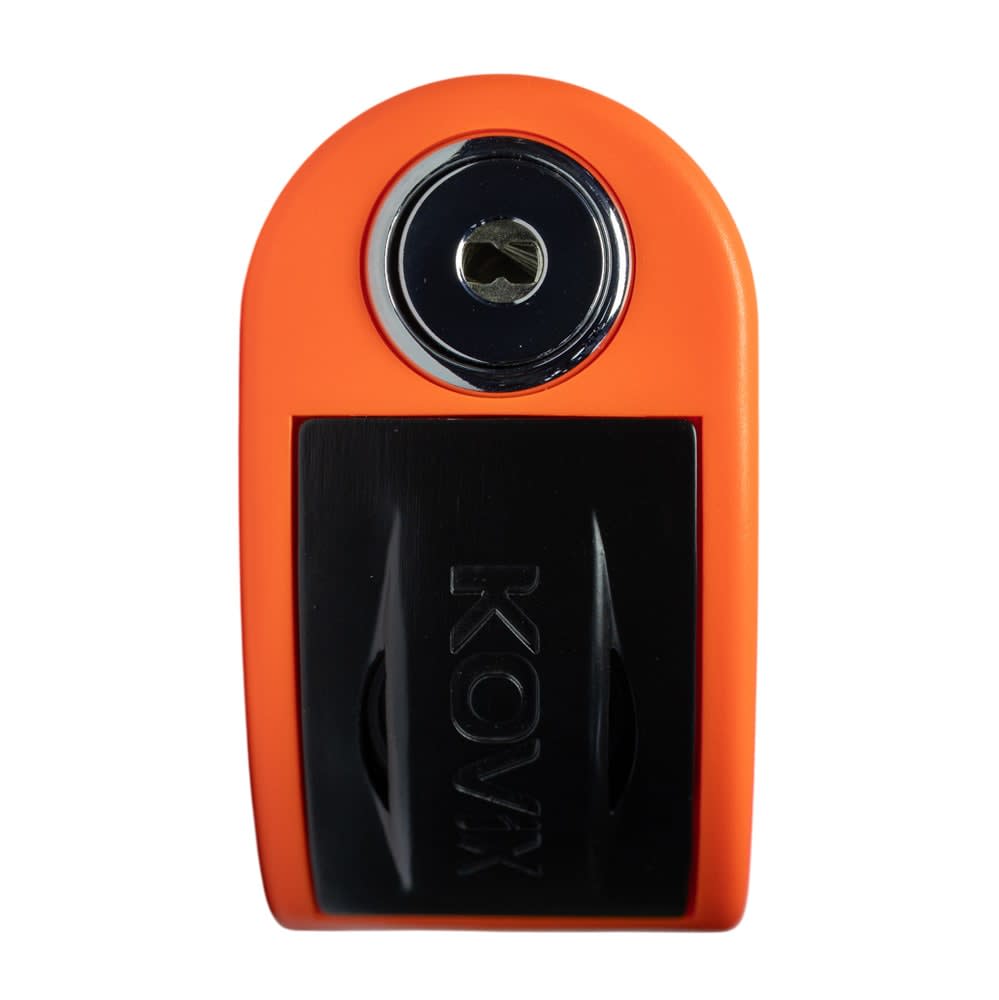 CANDADO DISCO MOTO KOVIX CON ALARMA KT6-FO NARANJO | SEGURIDAD INTELIGENTE PARA TU MOTOCICLETA2