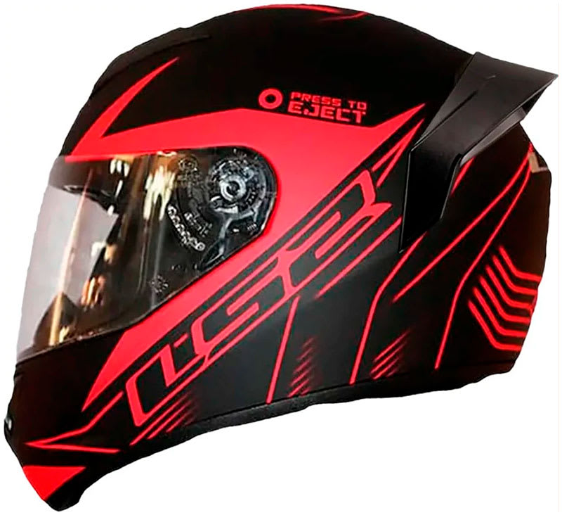 Casco Ls2 Ff352 Evo Lighter Negro Rojo Matte1