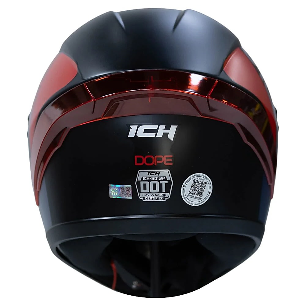 CASCO ICH 501SP DOPE ROJO | CASCO INTEGRAL CERTIFICADO DOT 3CV4