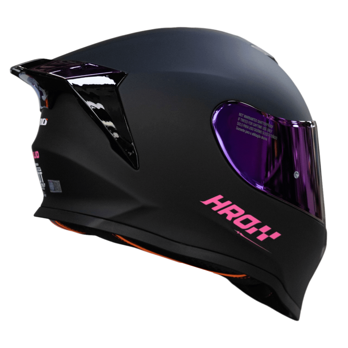 CASCO HRO 506 SP SOLID NEGRO FUCSIA | CASCO INTEGRAL CERTIFICADO DOT2