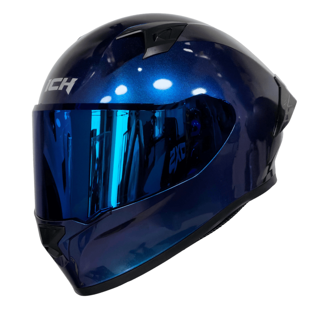 CASCO ICH 503 SOLID CAMALEÓN AZUL | CASCO INTEGRAL CERTIFICADO DOT QR1