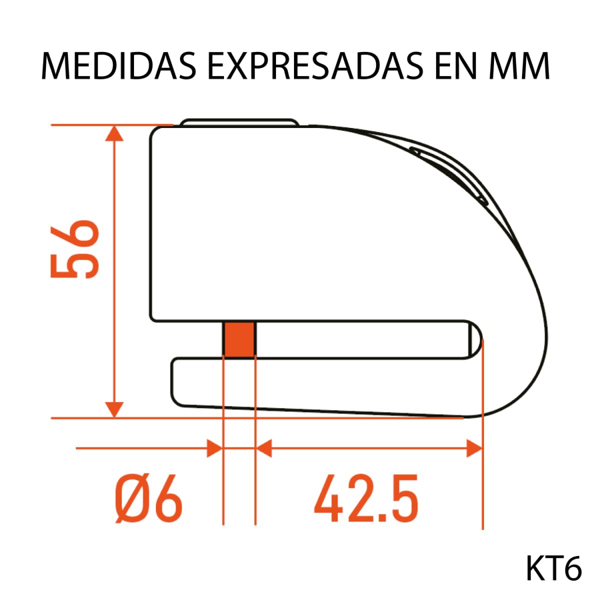 CANDADO DISCO MOTO KOVIX CON ALARMA KT6-FO NARANJO | SEGURIDAD INTELIGENTE PARA TU MOTOCICLETA5