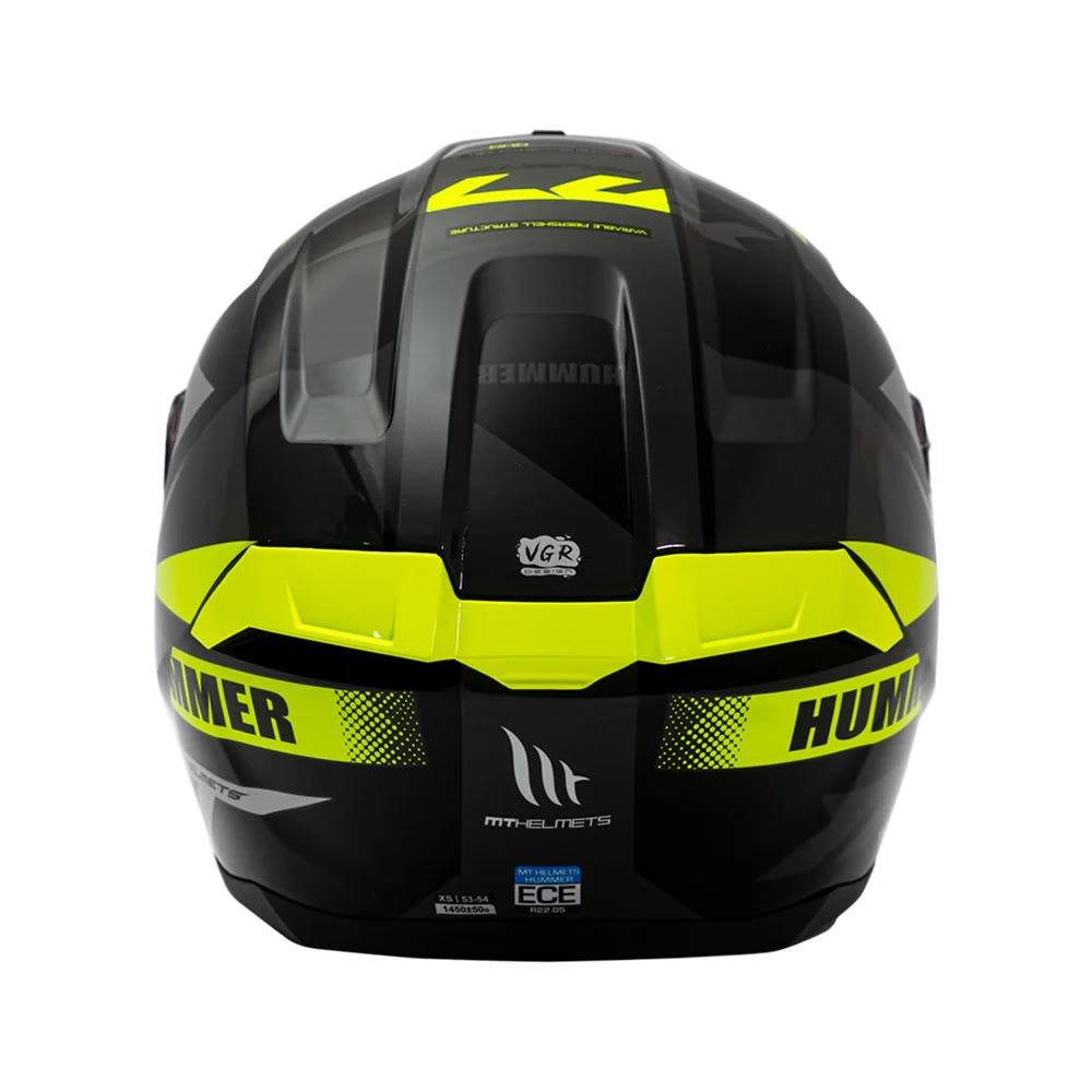 CASCO PARA MOTO MT FF114 HUMMER QUO B13 AMARILLO FLÚOR BRILLO5