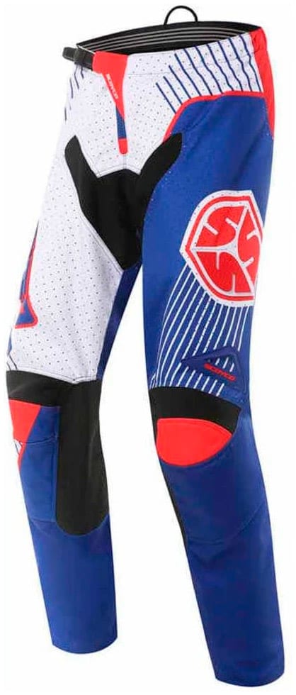 Pantalon para motocross y enduro scoyco blanco rojo1