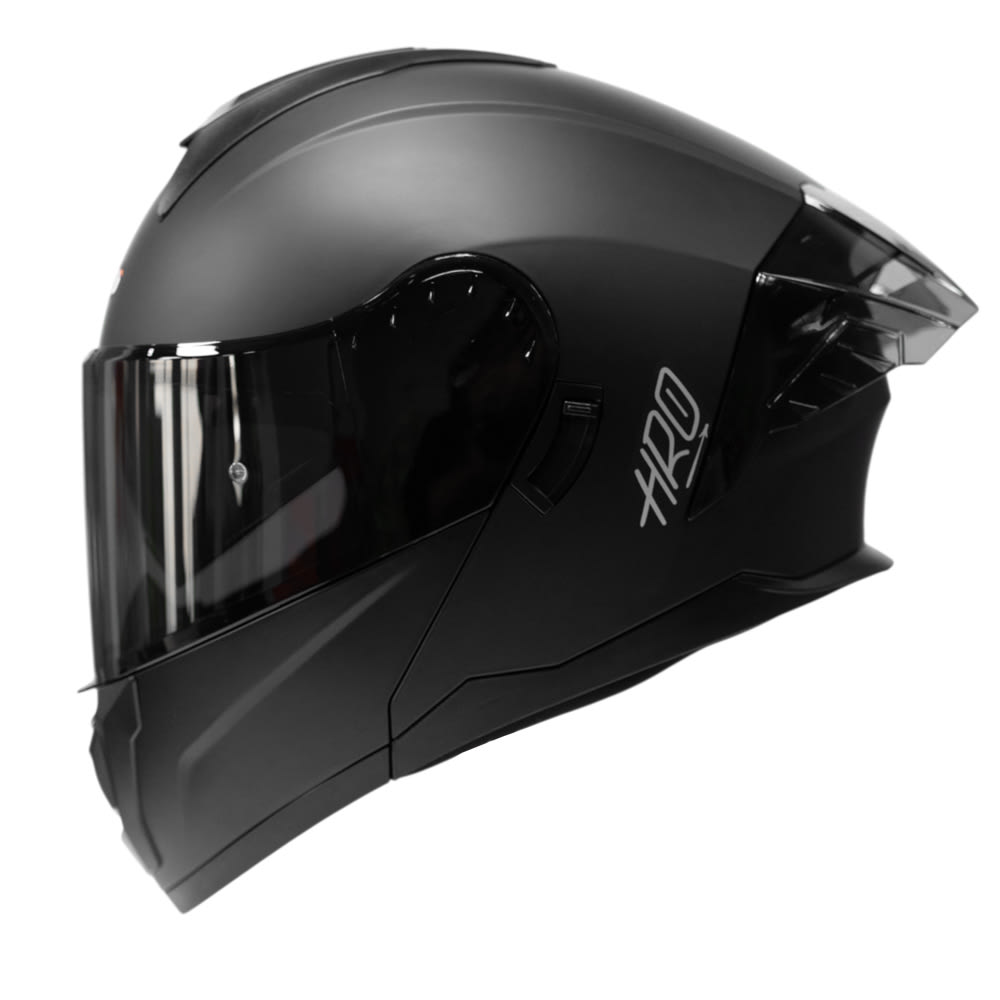 CASCO HRO 3480DV SOLID NEGRO MATE | CASCO ABATIBLE CERTIFICADO DOT1