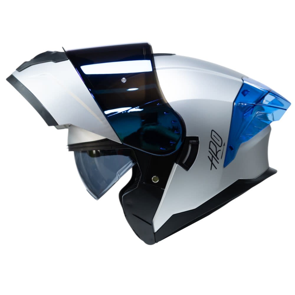 CASCO ABATIBLE HRO 3480DV SOLID NEGRO MATE | CASCO MODULAR CERTIFICADO DOT CON VISOR SOLAR2