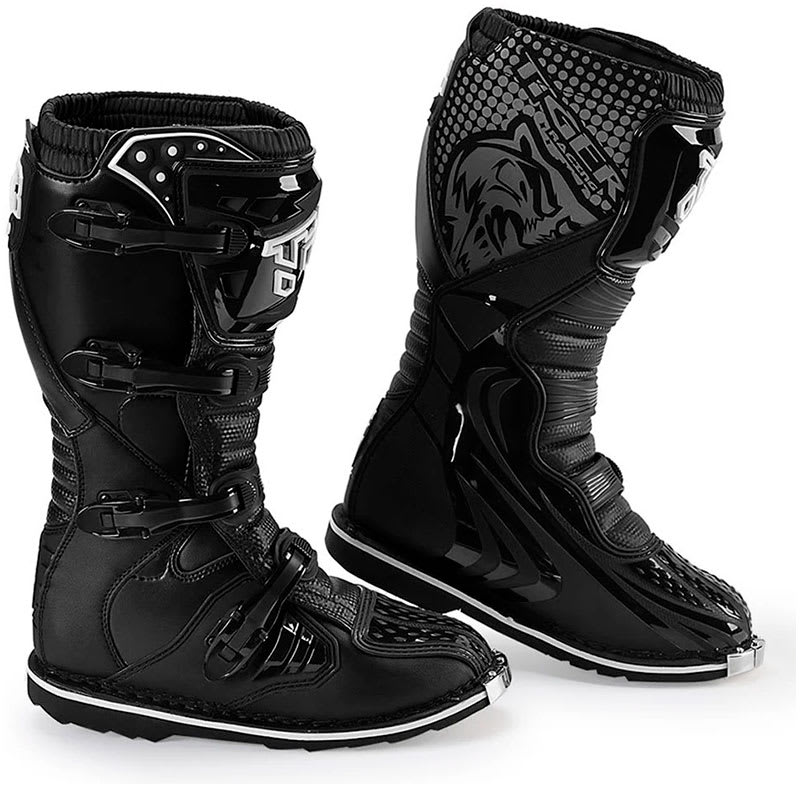 Botas para moto tiger racing tr-E001 negro motocross enduro1