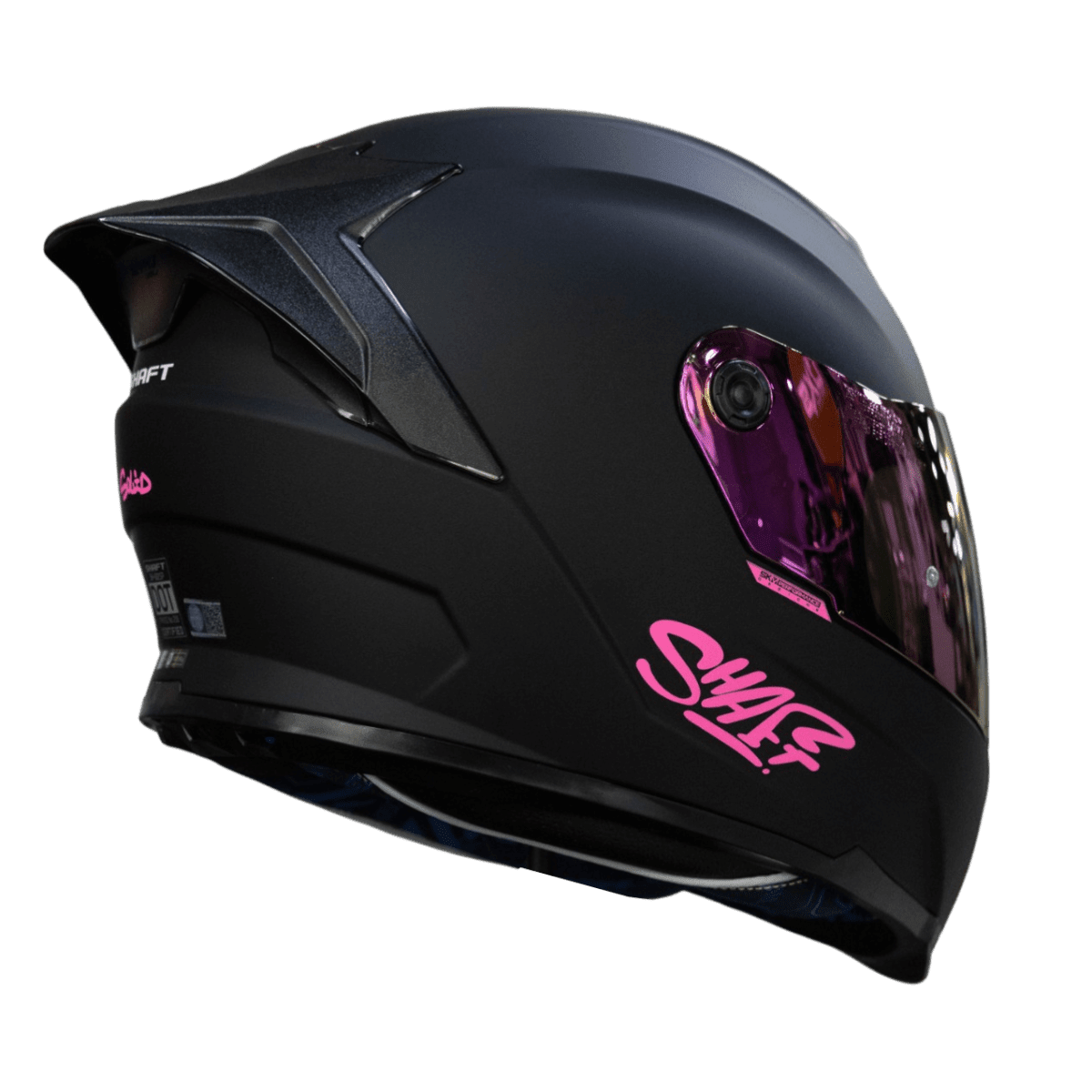 CASCO SHAFT 502SP SOLID NEGRO FUCSIA | CASCO INTEGRAL CERTIFICADO DOT ACREDITADO2