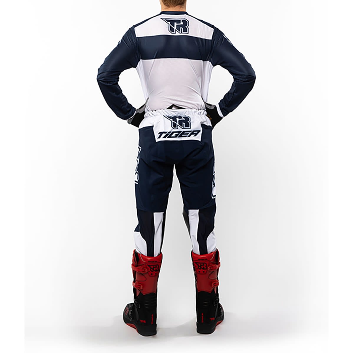 TRAJE PARA MOTO TIGER RACING TR 5.5S BLANCO AZUL MOTOCROSS ENDURO | RENDIMIENTO Y ESTILO OFF-ROAD3