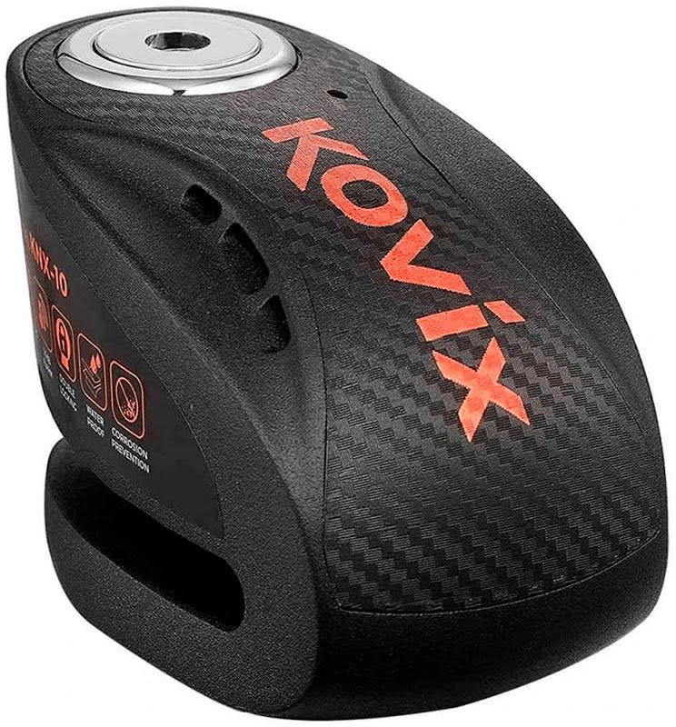 Candado disco para moto kovix knx10 negro con alarma 120db seguro de 10mm doble lock1