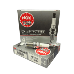 JUEGO DE BUJIAS NGK V-POWER 4644 (BKR7E) - GRADO 7 | NGK