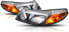 FOCOS DELANTEROS HONDA CIVIC 06-11 (SEDAN) - BLACK AMBER