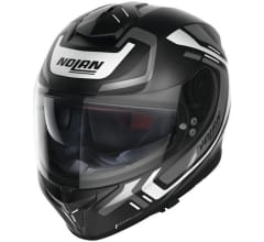 CASCO DE PILOTO N80-8 ALLY N-COM - FLAT NEGRO/BLANCO TALLA XL | NOLAN