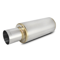 MUFFLER CROMADO 3' CILINDRICO SALIDA 4' RECTA TPV | VIBRANT