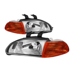 FOCOS DELANTEROS HONDA CIVIC 92-95 (COUPE/HATCH) - CLEAR AMBER