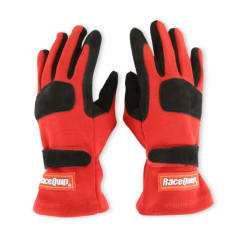 GUANTES DE PILOTO IGNIFUGOS 2 CAPAS - RQP 355 ROJO - TALLA M  | RACEQUIP