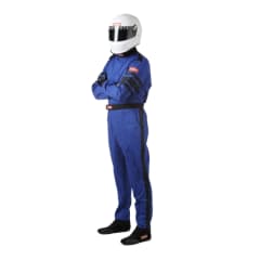 TRAJE PILOTO IGNIFUGO AZUL/NEGRO - 1 CAPA RQP SERIE 110 - LARGE | RACEQUIP