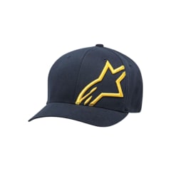 JOCKEY NAVY-GOLD FLEXFIT LOGO ALPINESTARS - LG-XL | ALPINESTARS