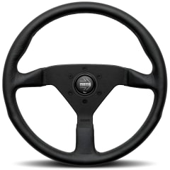 VOLANTE DEPORTIVO MONTECARLO - CUERO NEGRO 350MM | MOMO