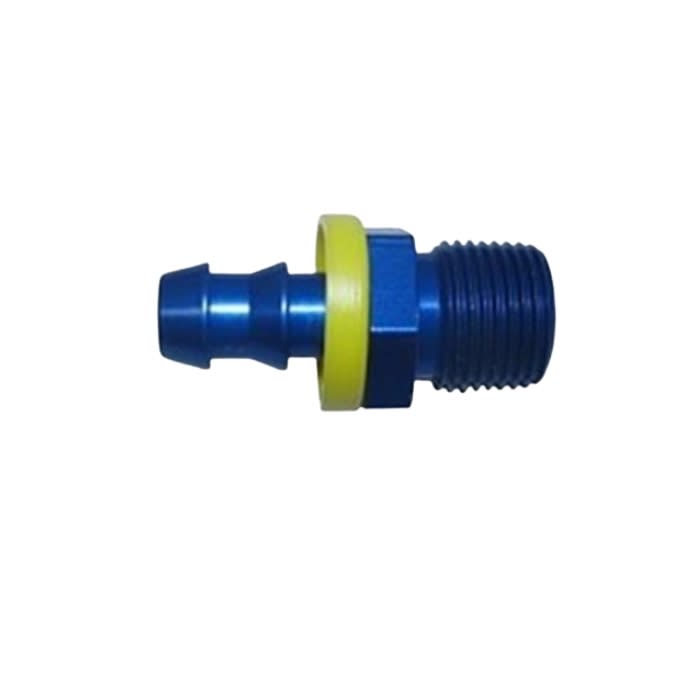 NIPLE RECTO 6AN PUSH LITE A NPT 3/8'- NEGRO | FRAGOLA SERIE 80001