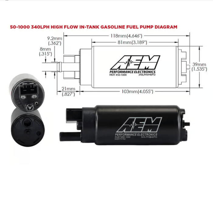 BOMBA DE COMBUSTIBLE INTERNA 340 LPH | AEM1