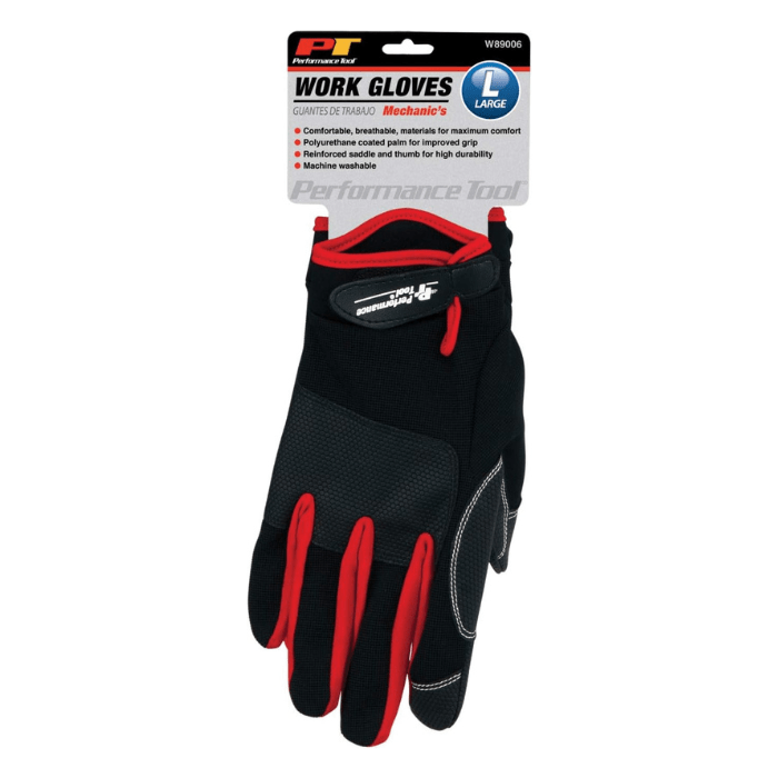 GUANTES DE TRABAJO-MECANICA - TALLA L | PERFORMANCE TOOLS1