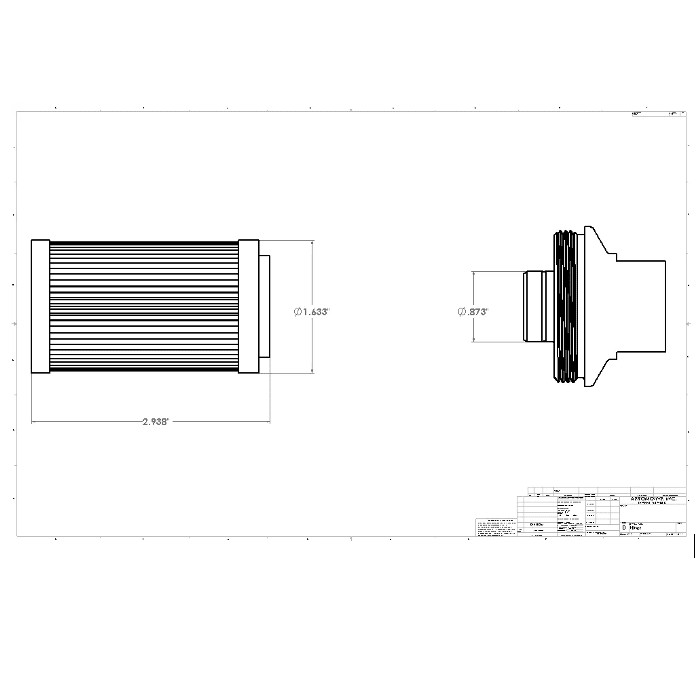 FILTRO DE COMBUSTIBLE 10 MICRON (IN-LINE) AN10 | AEROMOTIVE1