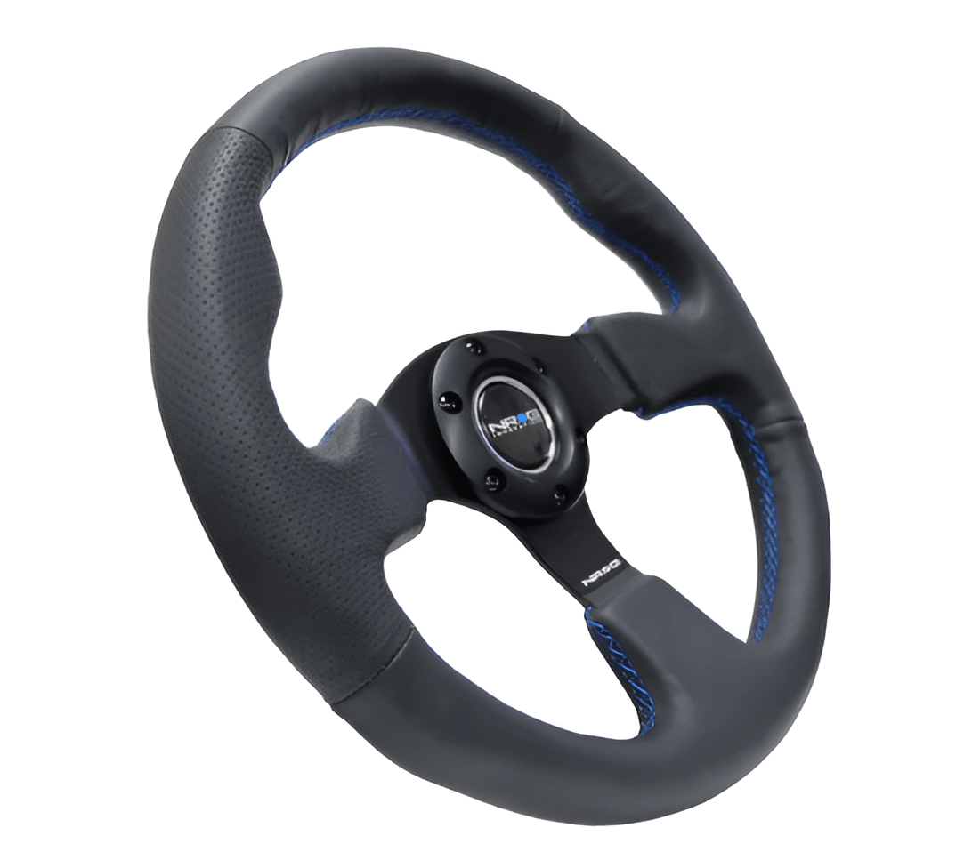 VOLANTE DEPORTIVO DE CUERO - NEGRO 320MM | NRG2