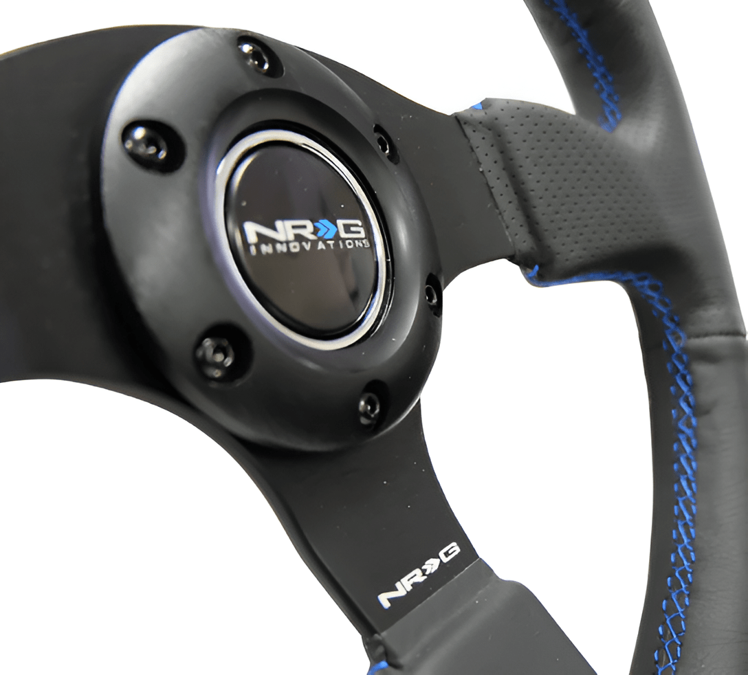 VOLANTE DEPORTIVO DE CUERO - NEGRO 320MM | NRG3