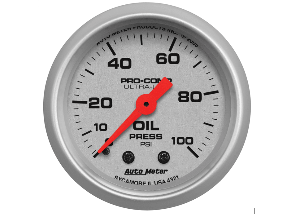MANOMETRO PRESION DE ACEITE MECANICO ULTRA LITE (52MM) | AUTOMETER2