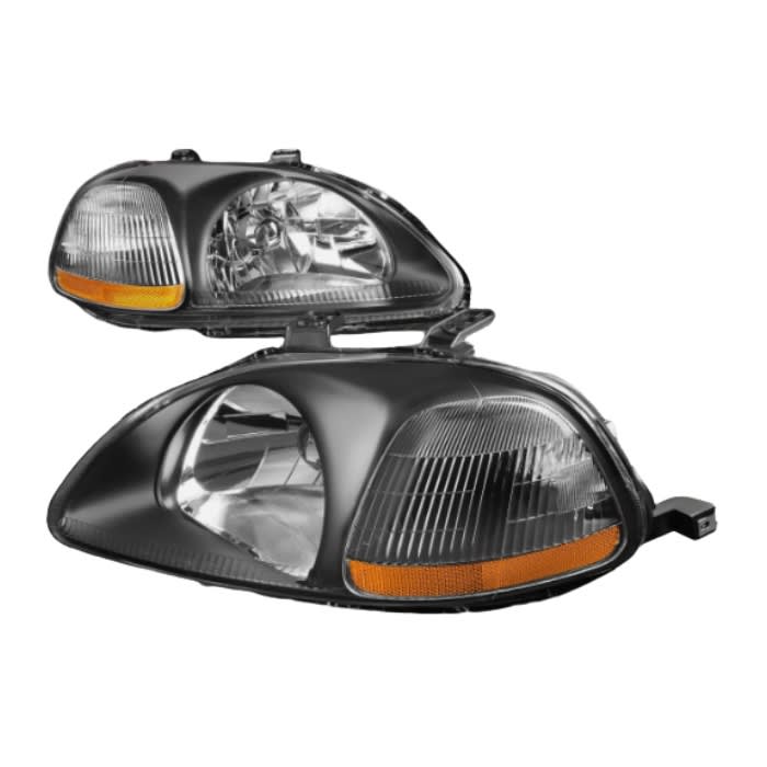 FOCOS DELANTEROS HONDA CIVIC 96-98 (EJ-EM-EK) - BLACK AMBER1