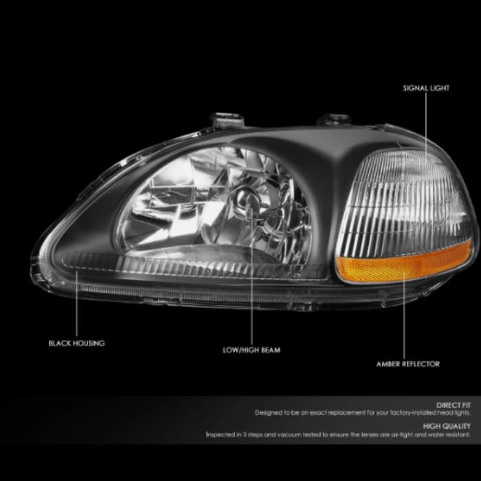 FOCOS DELANTEROS HONDA CIVIC 96-98 (EJ-EM-EK) - BLACK AMBER2