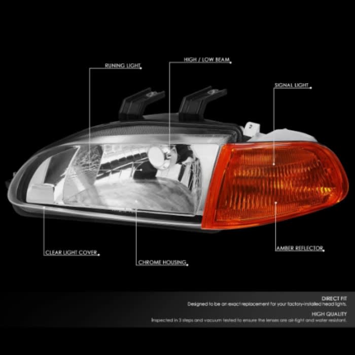 FOCOS DELANTEROS HONDA CIVIC 92-95 (COUPE/HATCH) - CLEAR AMBER2