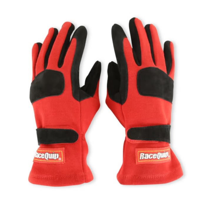 GUANTES DE PILOTO IGNIFUGOS 2 CAPAS - RQP 355 ROJO - TALLA M  | RACEQUIP1