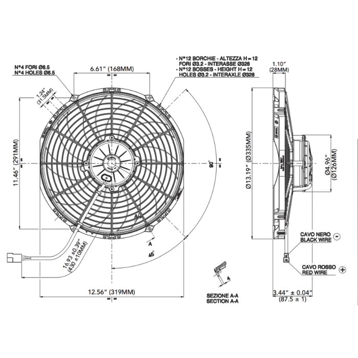 ELECTRO VENTILADOR PUSH/CURVED 1381 CFM - DIAM. 12'' (30 CMS) | SPAL2