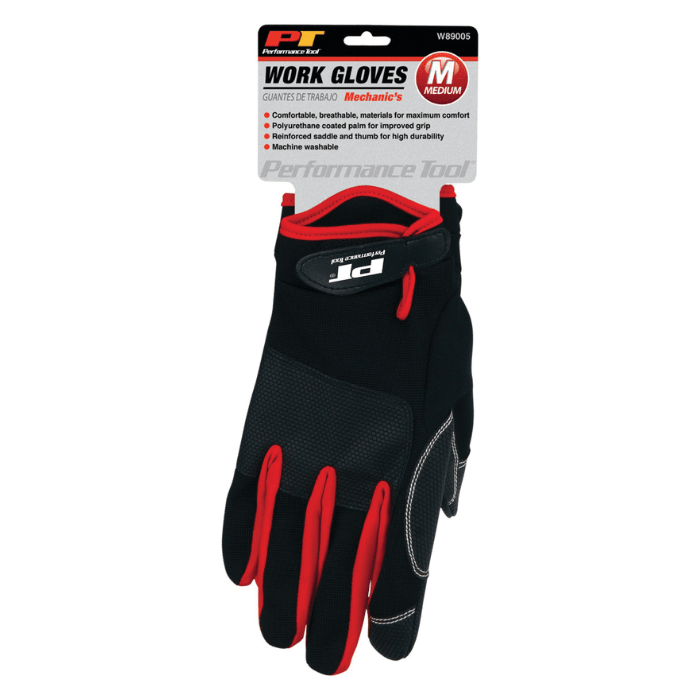 GUANTES DE TRABAJO-MECANICA - TALLA M | PERFORMANCE TOOLS1