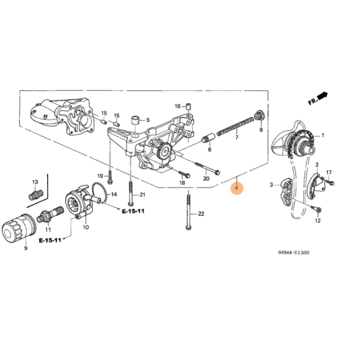 BOMBA DE ACEITE HONDA K20A TYPE-R | OEM HONDA4