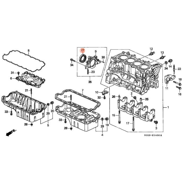 RETEN DE CIGUEÑAL HONDA SERIE B - D (80X100X10) | OEM HONDA2